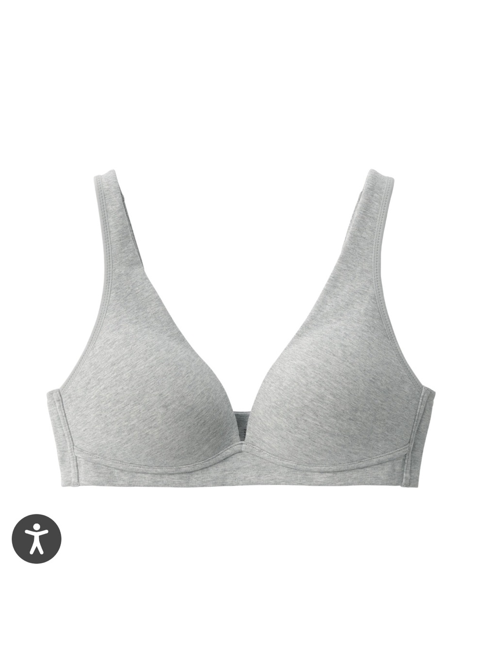 Small Wireless Plunge Bra - Light Gray